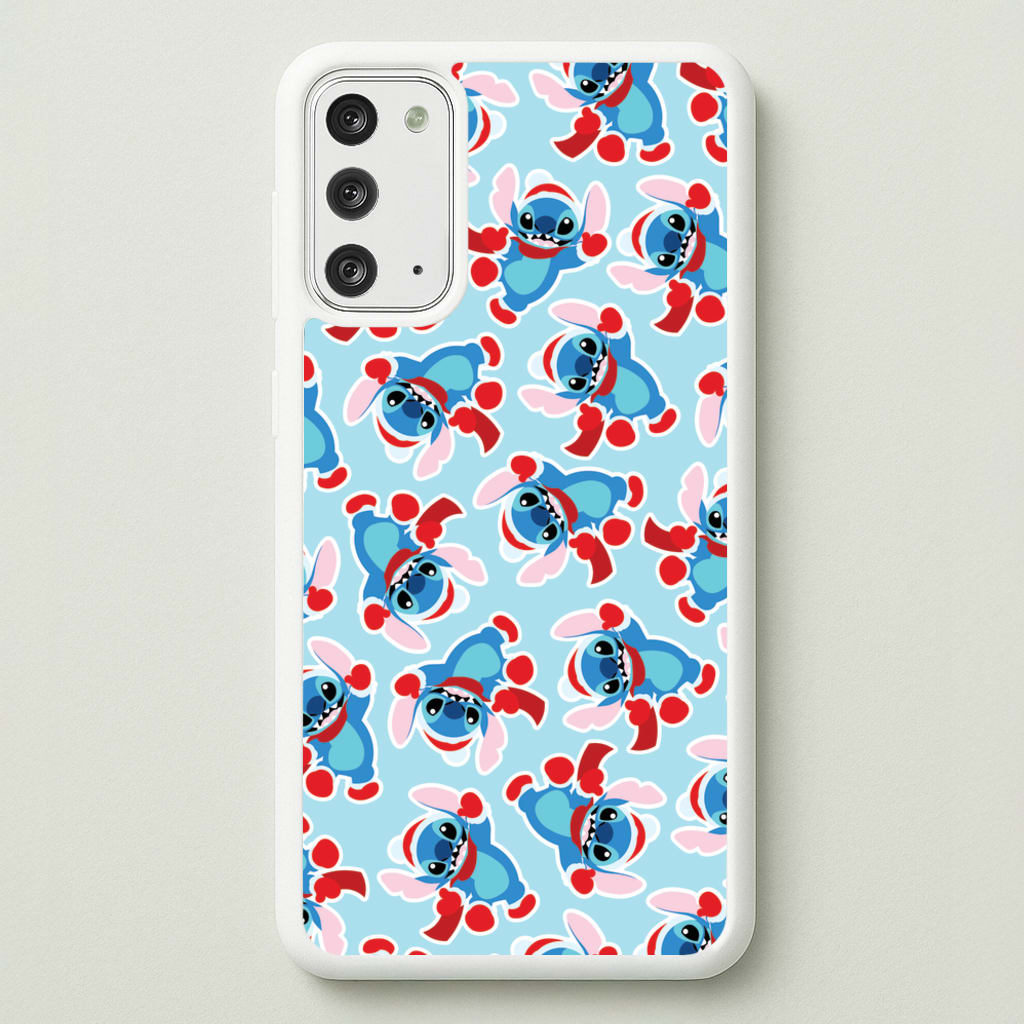 Blue Alien Christmas Pattern - Disney Christmas Phone Case for Galaxy Note 20