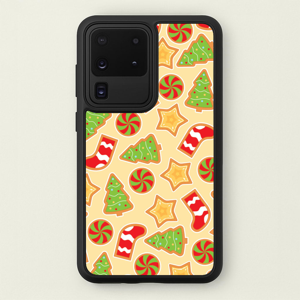 Gingerbread And Stocking Pattern - Christmas Patterns Phone Case for Galaxy S20 Ultra