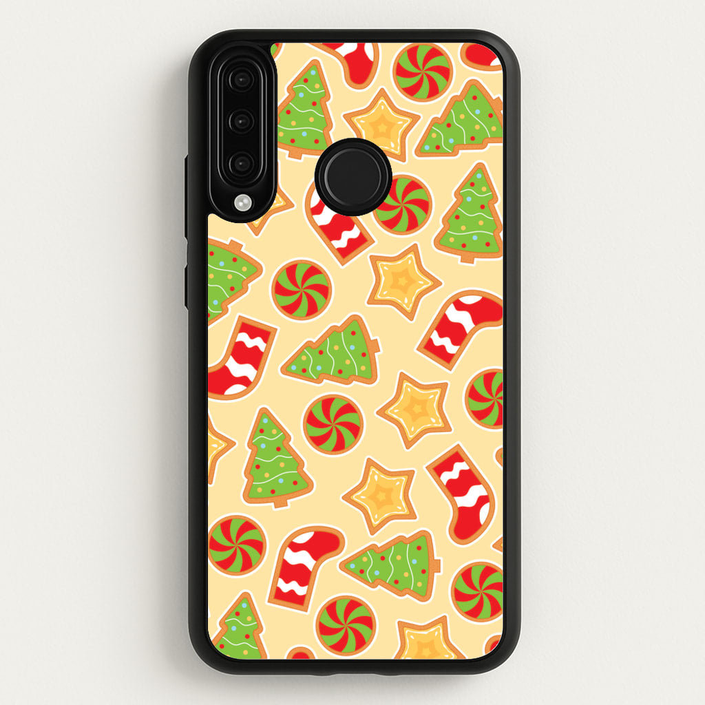 Gingerbread And Stocking Pattern - Christmas Patterns Phone Case for Huawei P30 Lite