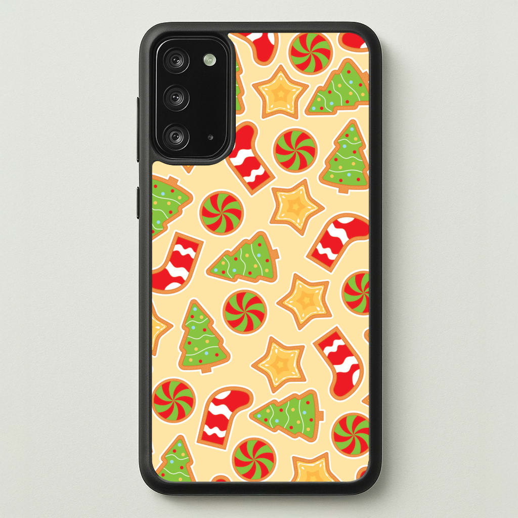 Gingerbread And Stocking Pattern - Christmas Patterns Phone Case for Galaxy Note 20