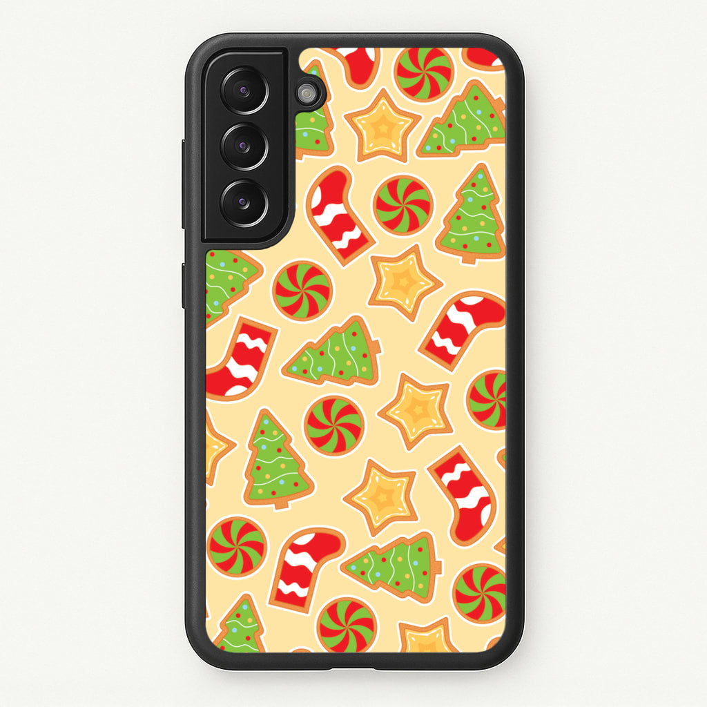 Gingerbread And Stocking Pattern - Christmas Patterns Phone Case for Galaxy S22 Plus