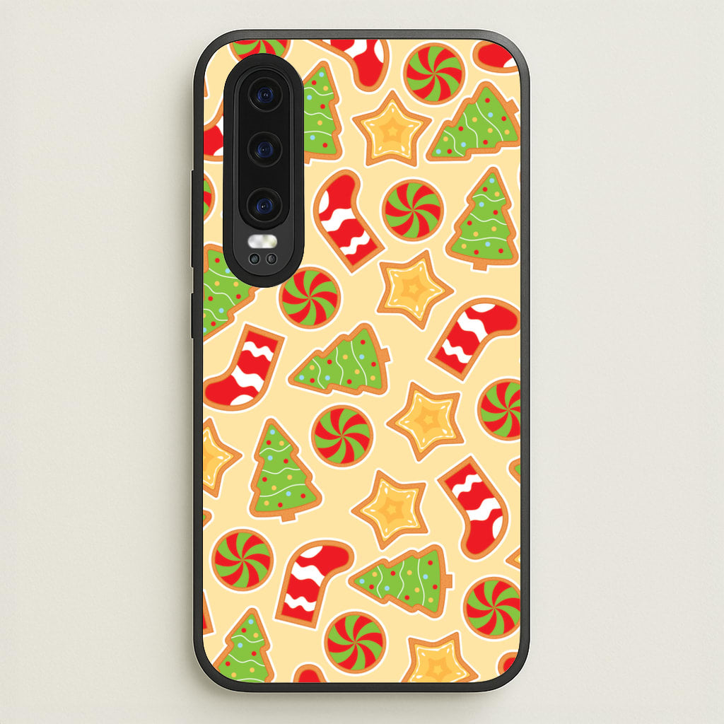 Gingerbread And Stocking Pattern - Christmas Patterns Phone Case for Huawei P30