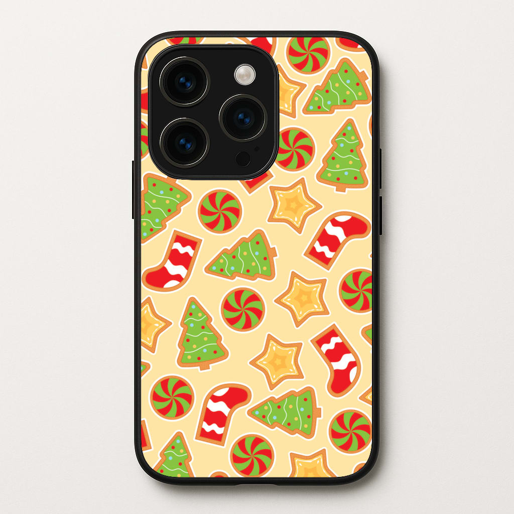 Gingerbread And Stocking Pattern - Christmas Patterns Phone Case for iPhone 14 Pro
