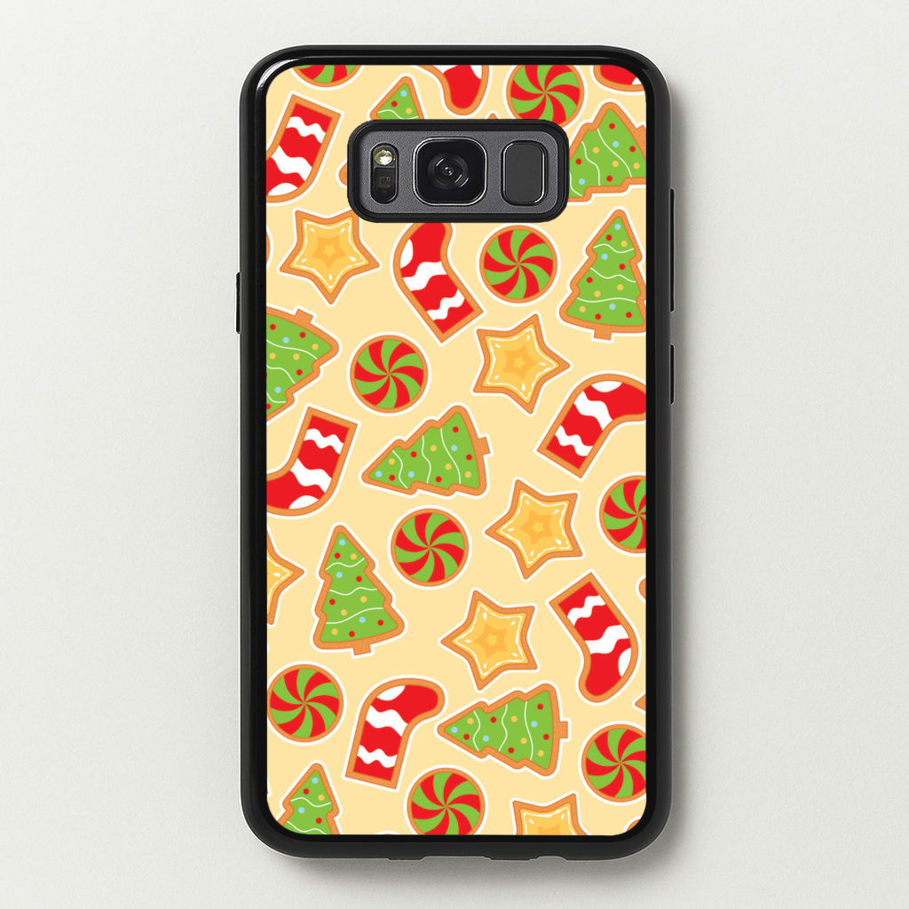 Gingerbread And Stocking Pattern - Christmas Patterns Phone Case for Galaxy S8
