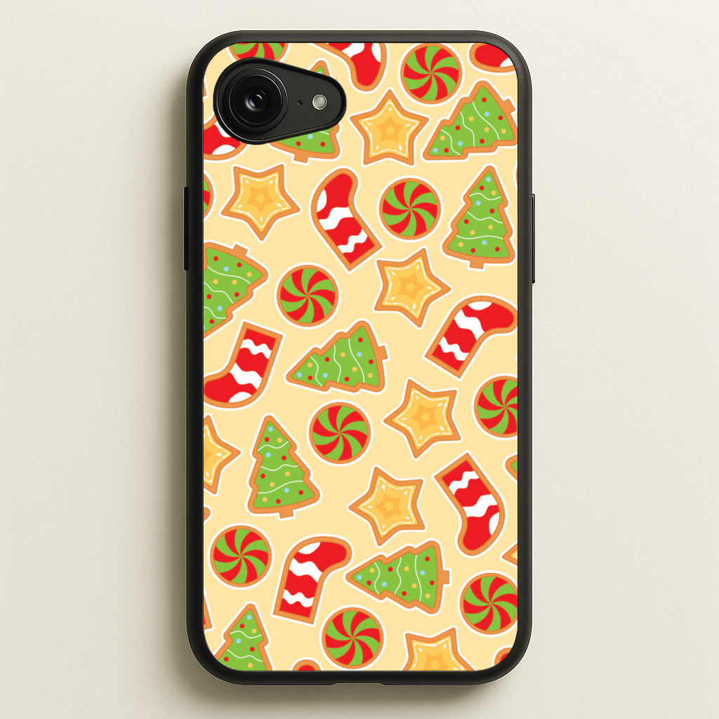 Gingerbread And Stocking Pattern - Christmas Patterns Phone Case for iPhone 16e