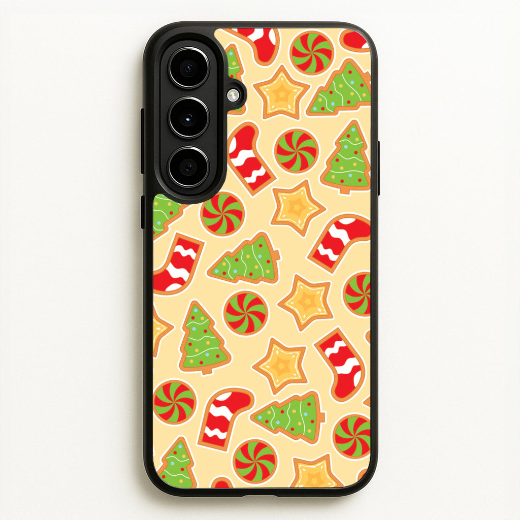 Gingerbread And Stocking Pattern - Christmas Patterns Phone Case for Galaxy A56
