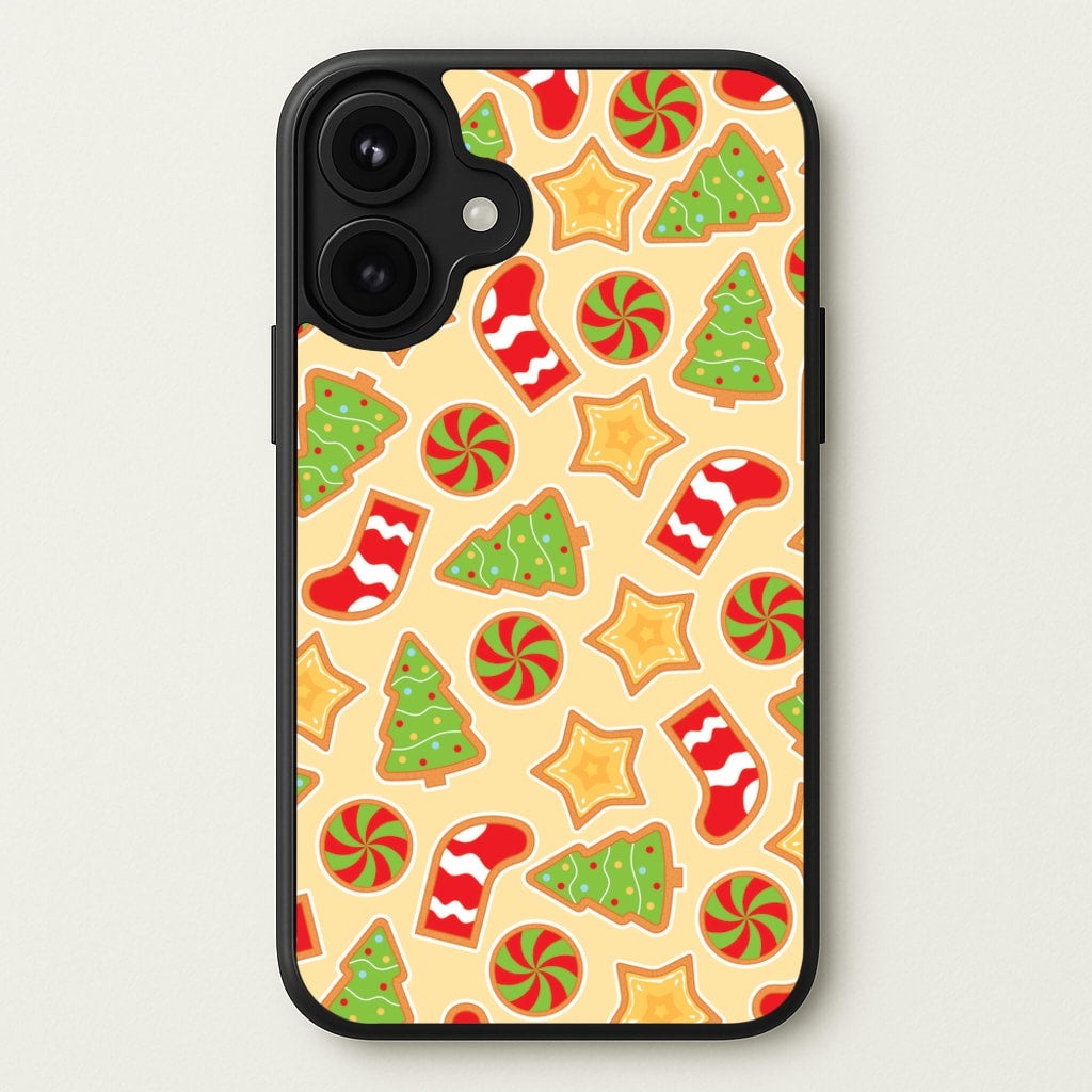 Gingerbread And Stocking Pattern Phone Case for iPhone 17