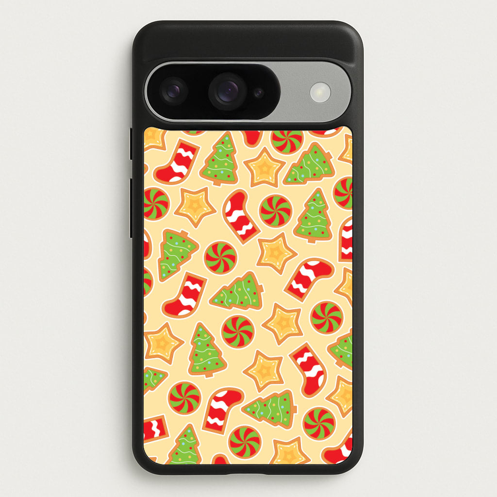 Gingerbread And Stocking Pattern Phone Case for Google Pixel 10 / 10 Pro