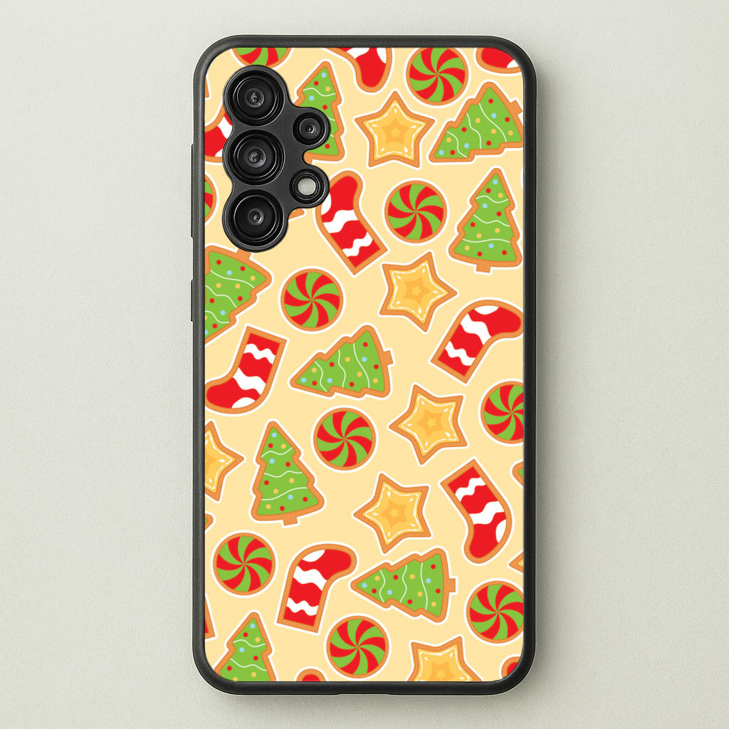 Gingerbread And Stocking Pattern - Christmas Patterns Phone Case for Galaxy A13