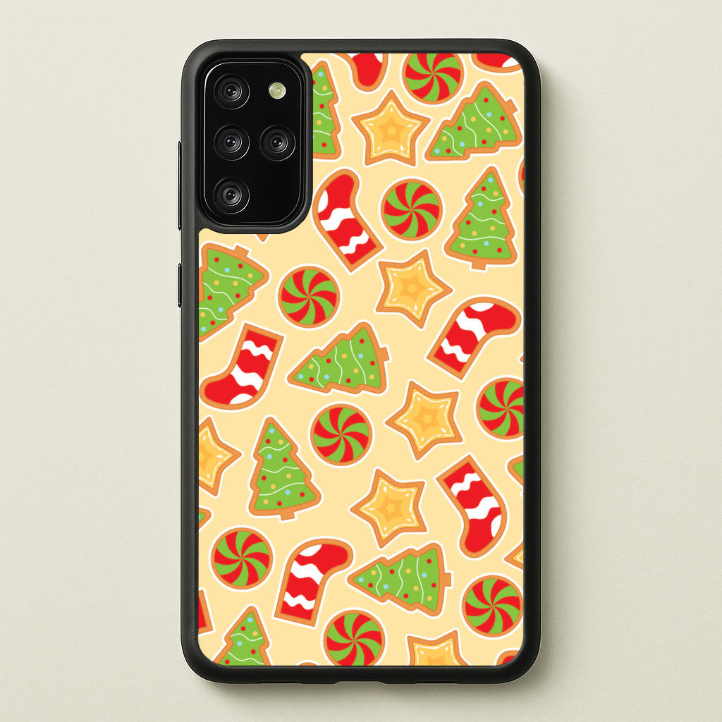 Gingerbread And Stocking Pattern - Christmas Patterns Phone Case for Galaxy S20 Plus