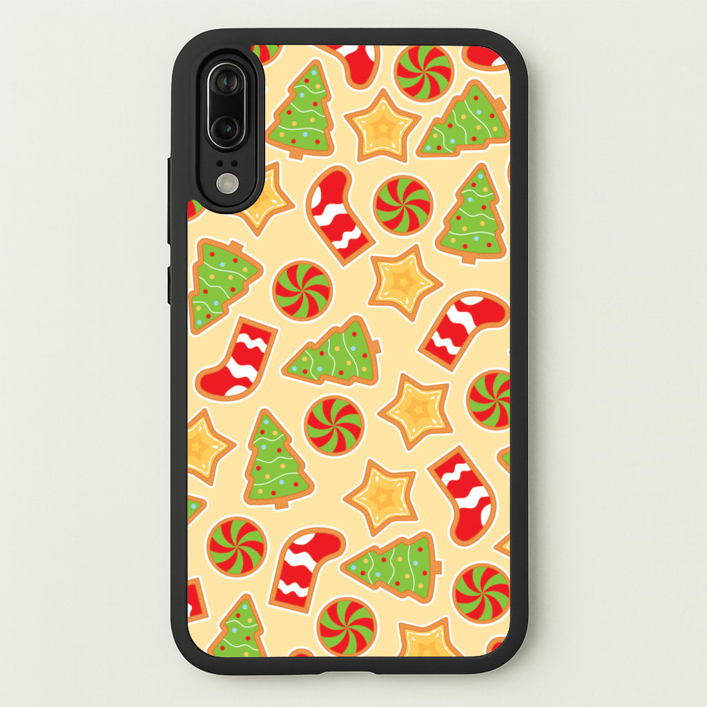 Gingerbread And Stocking Pattern - Christmas Patterns Phone Case for Huawei P20