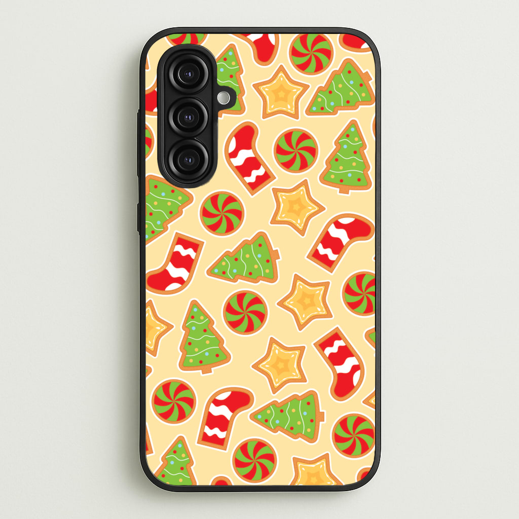Gingerbread And Stocking Pattern - Christmas Patterns Phone Case for Galaxy A16