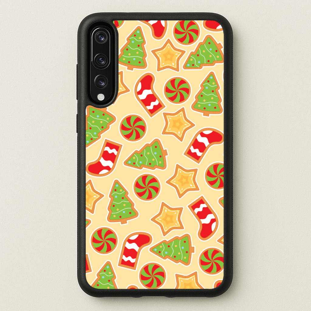 Gingerbread And Stocking Pattern - Christmas Patterns Phone Case for Huawei P20 Pro