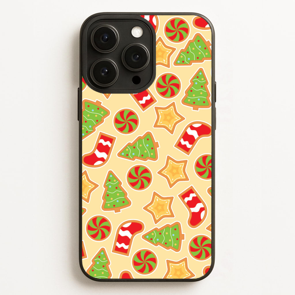 Gingerbread And Stocking Pattern - Christmas Patterns Phone Case for iPhone 12 Pro Max