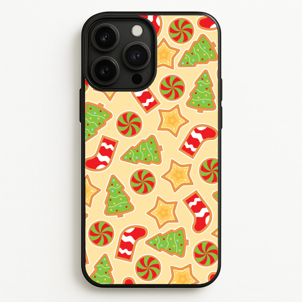 Gingerbread And Stocking Pattern - Christmas Patterns Phone Case for iPhone 13 Pro Max
