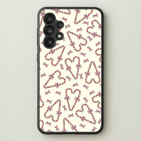 Candy Cane Love Heart Pattern - Christmas Patterns Phone Case for Galaxy A13