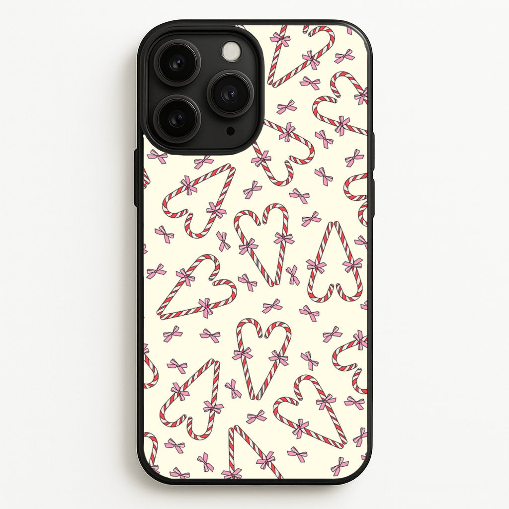 Candy Cane Love Heart Pattern - Christmas Patterns Phone Case for iPhone 11 Pro