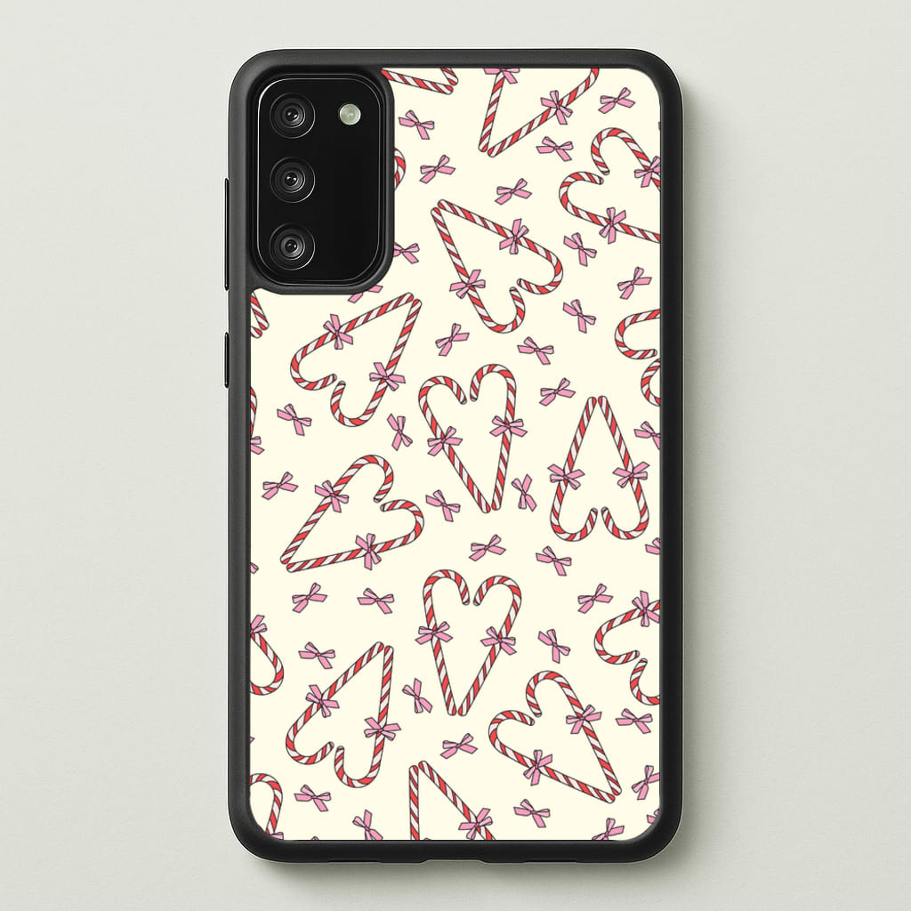 Candy Cane Love Heart Pattern - Christmas Patterns Phone Case for Galaxy S20