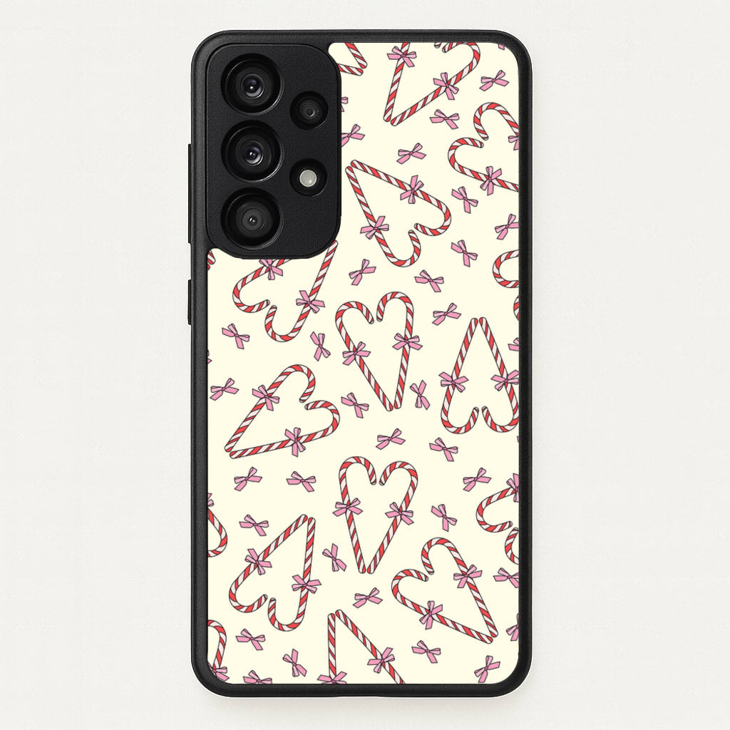 Candy Cane Love Heart Pattern - Christmas Patterns Phone Case for Galaxy A33