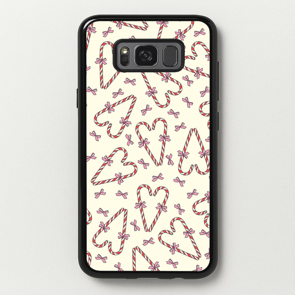 Candy Cane Love Heart Pattern - Christmas Patterns Phone Case for Galaxy S8 Plus