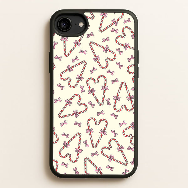 Candy Cane Love Heart Pattern - Christmas Patterns Phone Case for iPhone 6 / 7 / 8 / SE