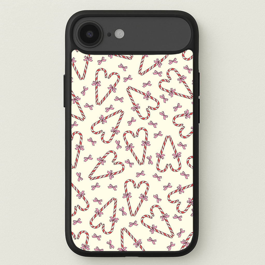 Candy Cane Love Heart Pattern Phone Case for iPhone 17 Air