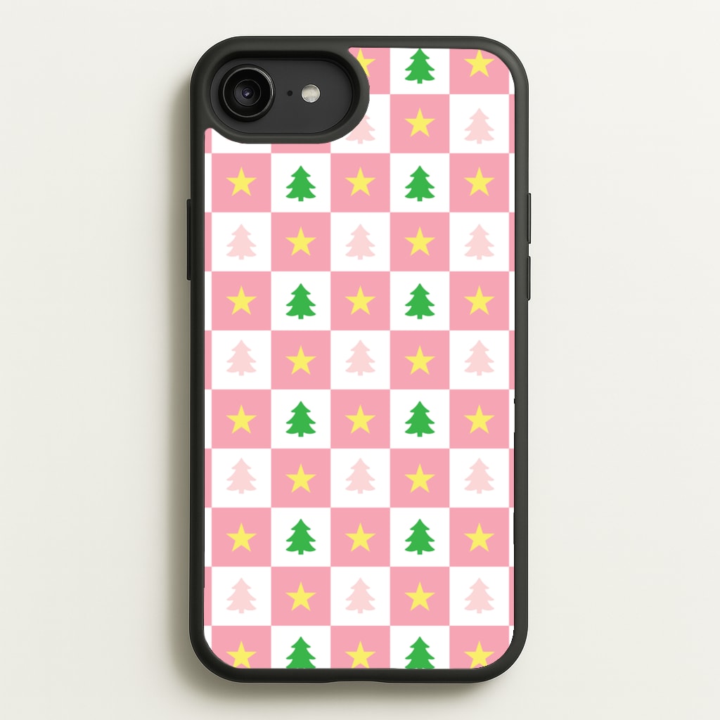 Pink And Green Tree Pattern - Christmas Patterns Phone Case for iPhone 6 Plus / 7 Plus / 8 Plus