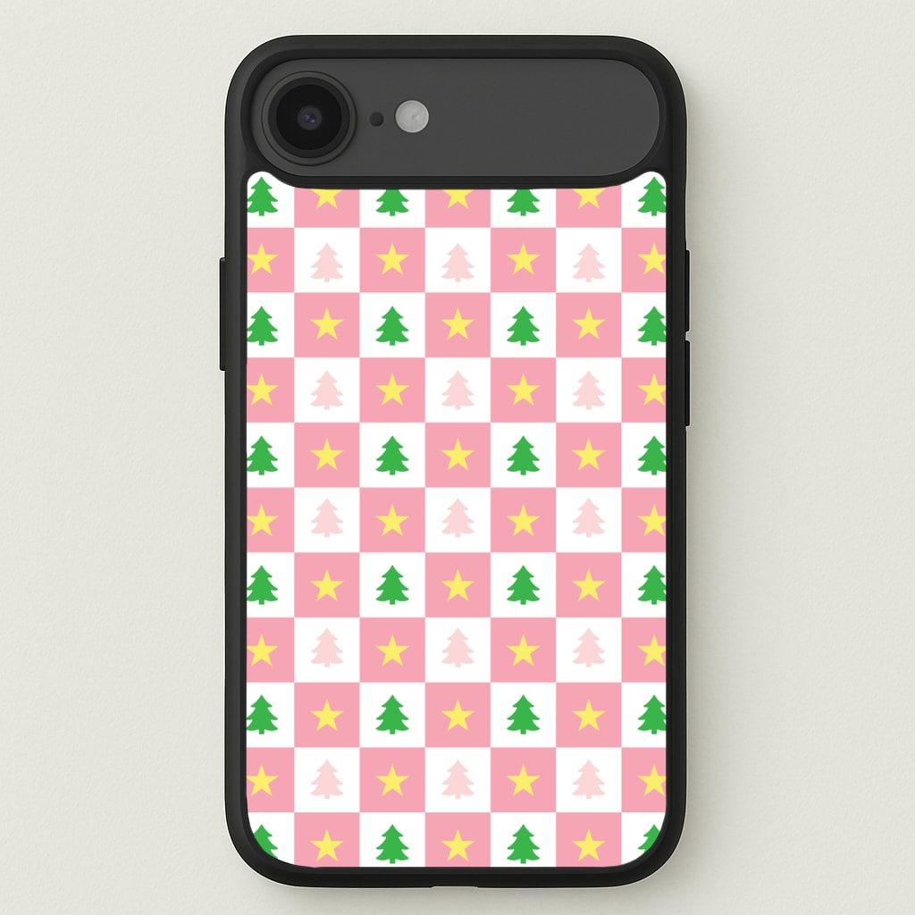Pink And Green Tree Pattern Phone Case for iPhone 17 Air