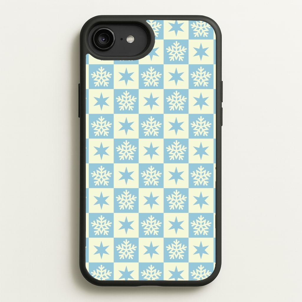 Snow And Star Pattern - Christmas Patterns Phone Case for iPhone 6 Plus / 7 Plus / 8 Plus