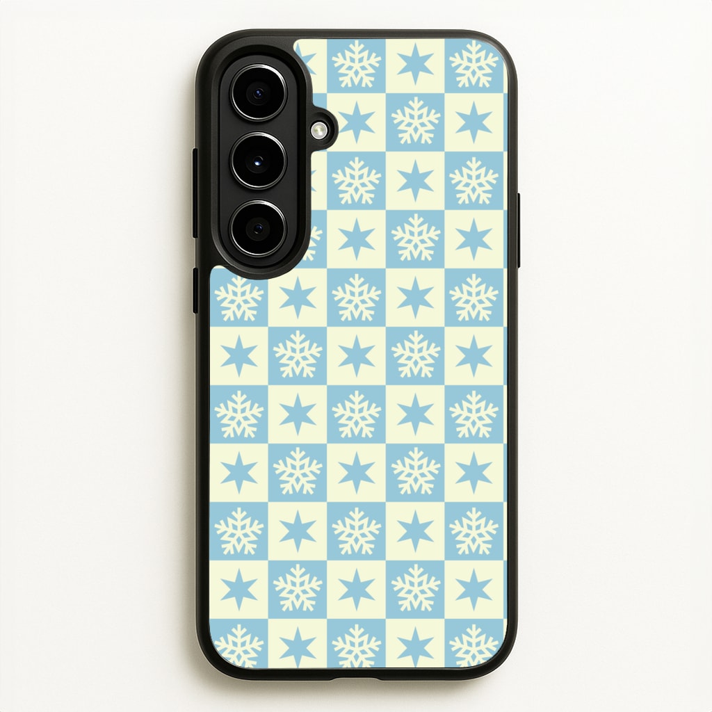 Snow And Star Pattern - Christmas Patterns Phone Case for Galaxy A56