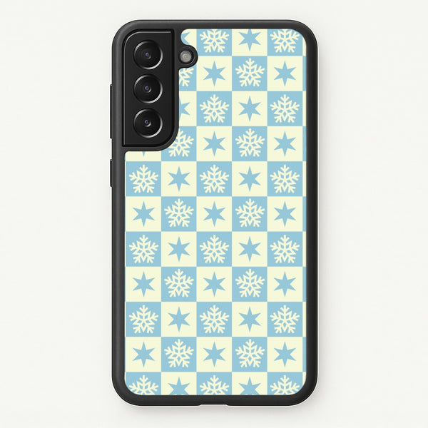 Snow And Star Pattern - Christmas Patterns Phone Case for Galaxy S21 Plus