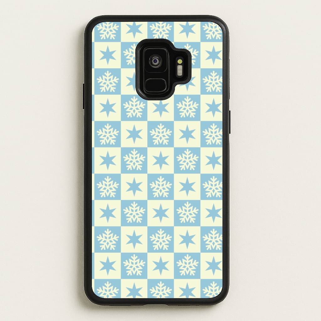 Snow And Star Pattern - Christmas Patterns Phone Case for Galaxy S9