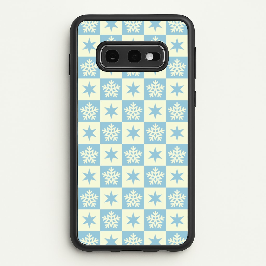 Snow And Star Pattern - Christmas Patterns Phone Case for Galaxy S10e