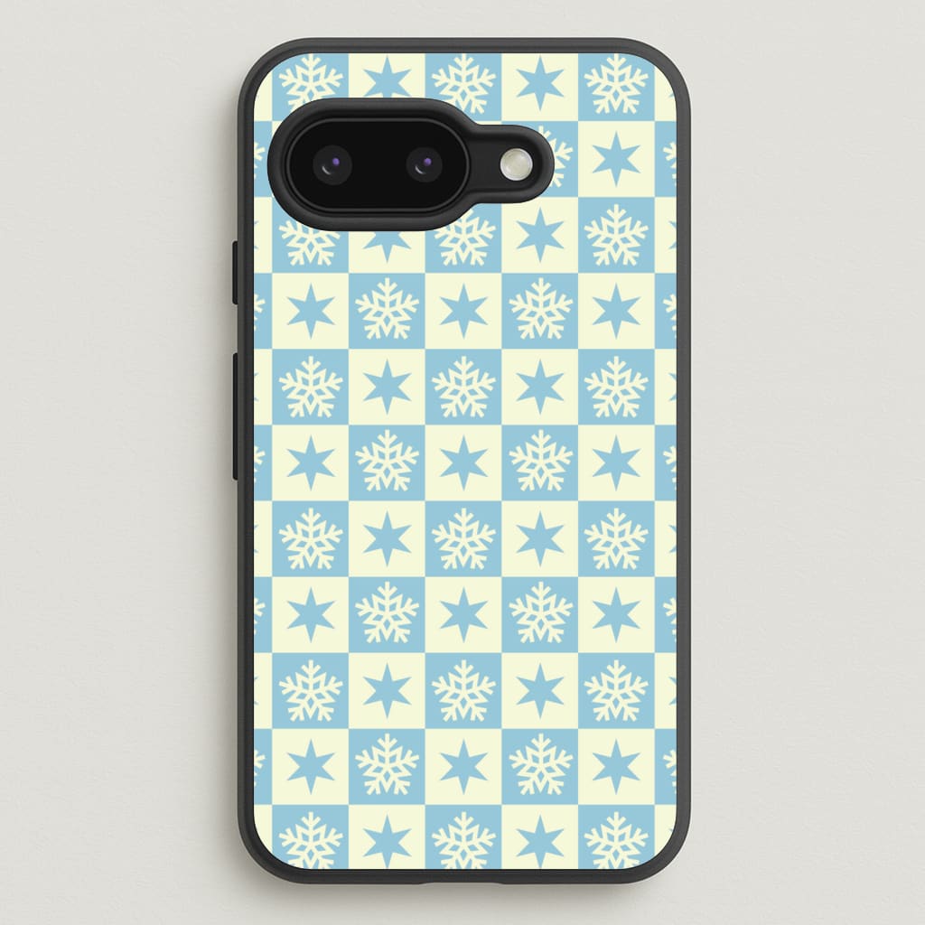 Snow And Star Pattern - Christmas Patterns Phone Case for Google Pixel 9a