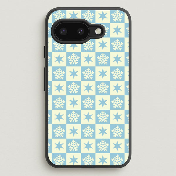 Snow And Star Pattern - Christmas Patterns Phone Case for Google Pixel 9a