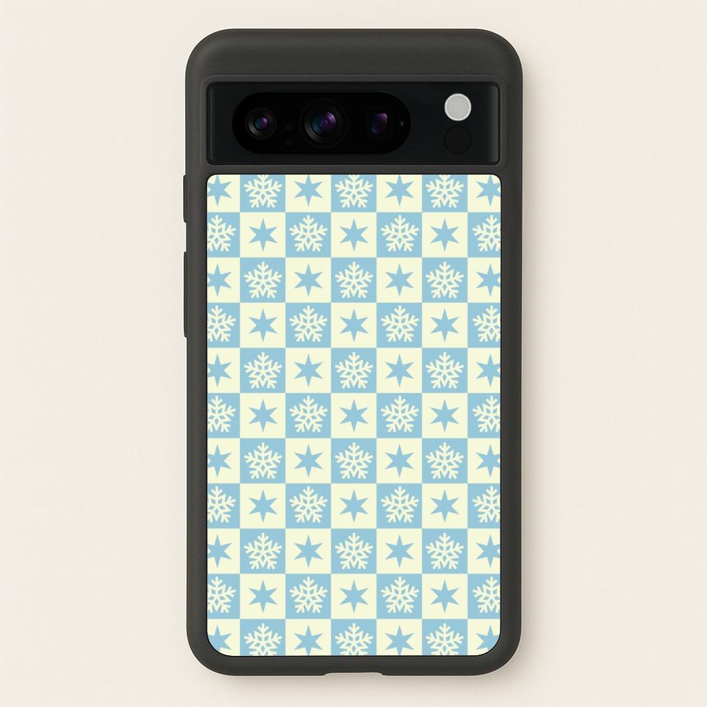 Snow And Star Pattern - Christmas Patterns Phone Case for Google Pixel 8 Pro