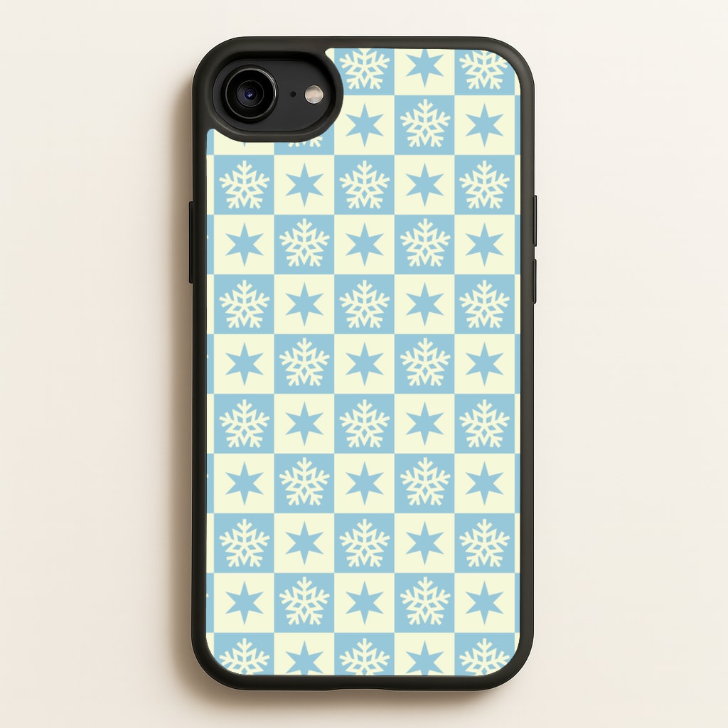 Snow And Star Pattern - Christmas Patterns Phone Case for iPhone 6 / 7 / 8 / SE