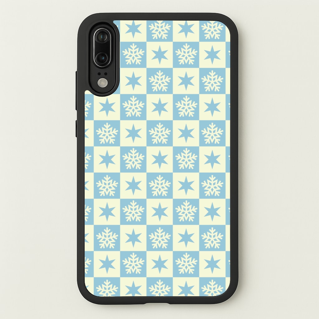 Snow And Star Pattern - Christmas Patterns Phone Case for Huawei P20