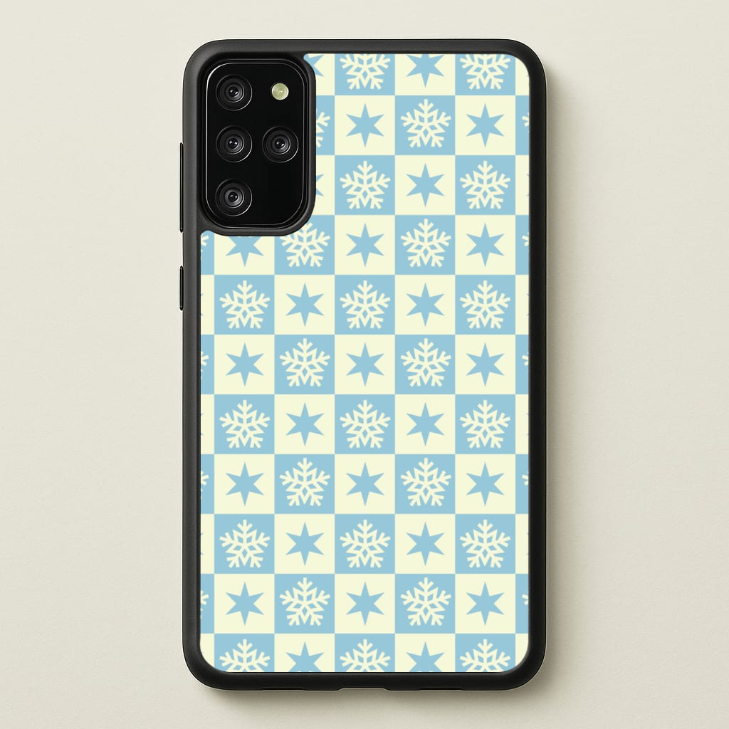 Snow And Star Pattern - Christmas Patterns Phone Case for Galaxy S20 Plus