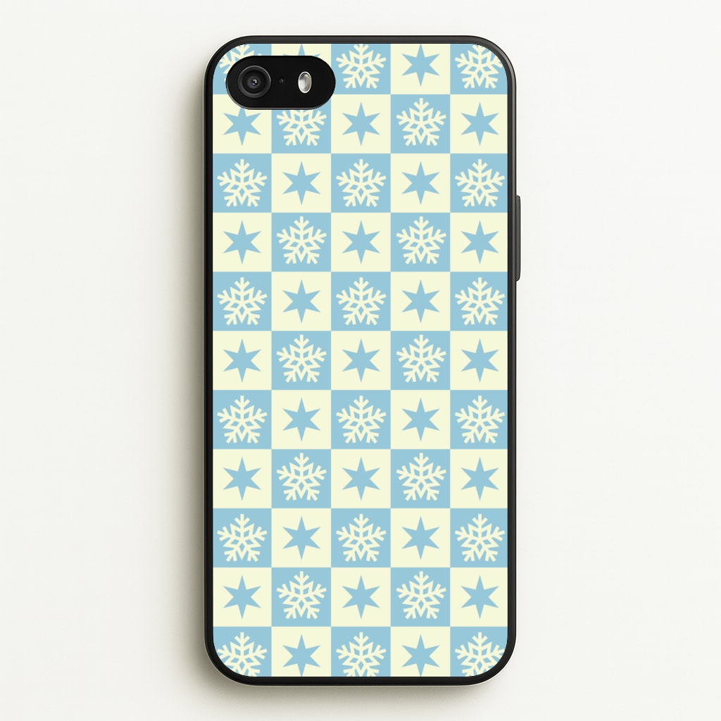 Snow And Star Pattern - Christmas Patterns Phone Case for iPhone 5 / 5s / SE 2016