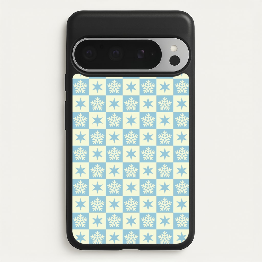 Snow And Star Pattern - Christmas Patterns Phone Case for Google Pixel 9 Pro XL