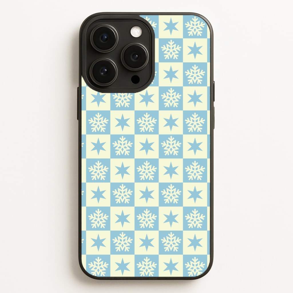 Snow And Star Pattern - Christmas Patterns Phone Case for iPhone 12 Pro Max