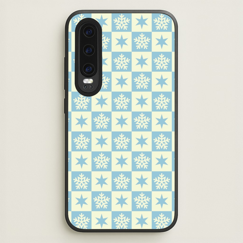 Snow And Star Pattern - Christmas Patterns Phone Case for Huawei P30
