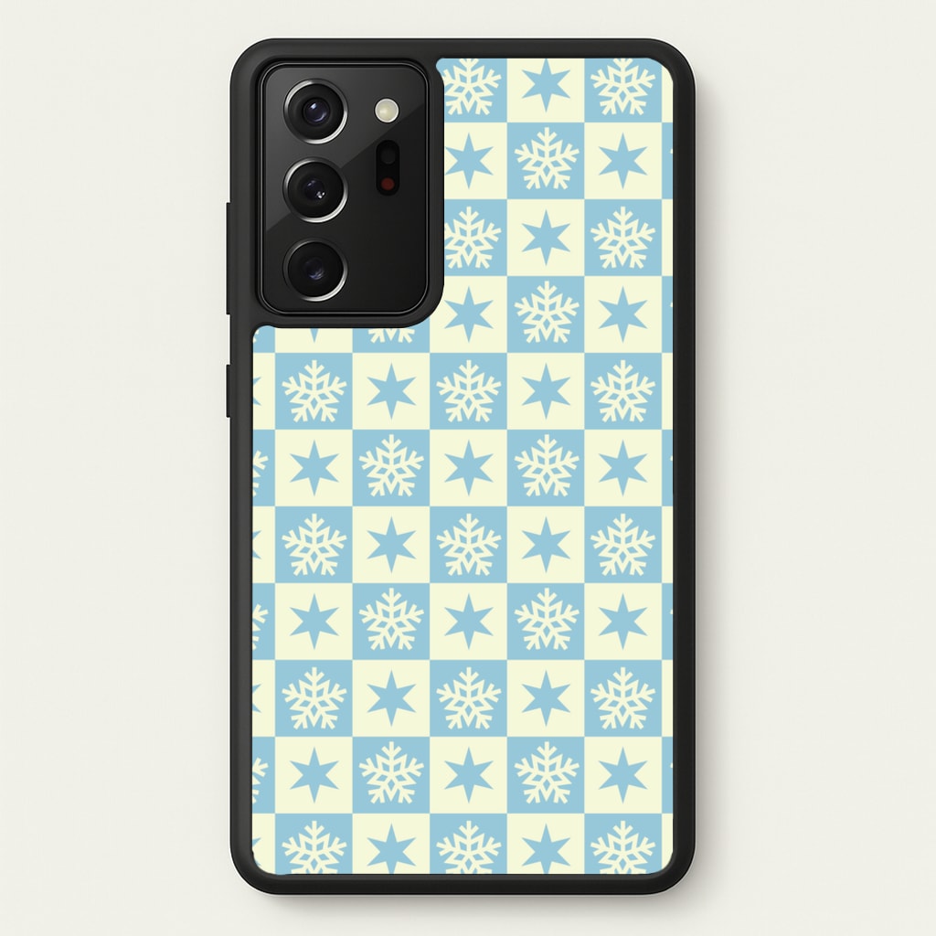 Snow And Star Pattern - Christmas Patterns Phone Case for Galaxy Note 20 Ultra