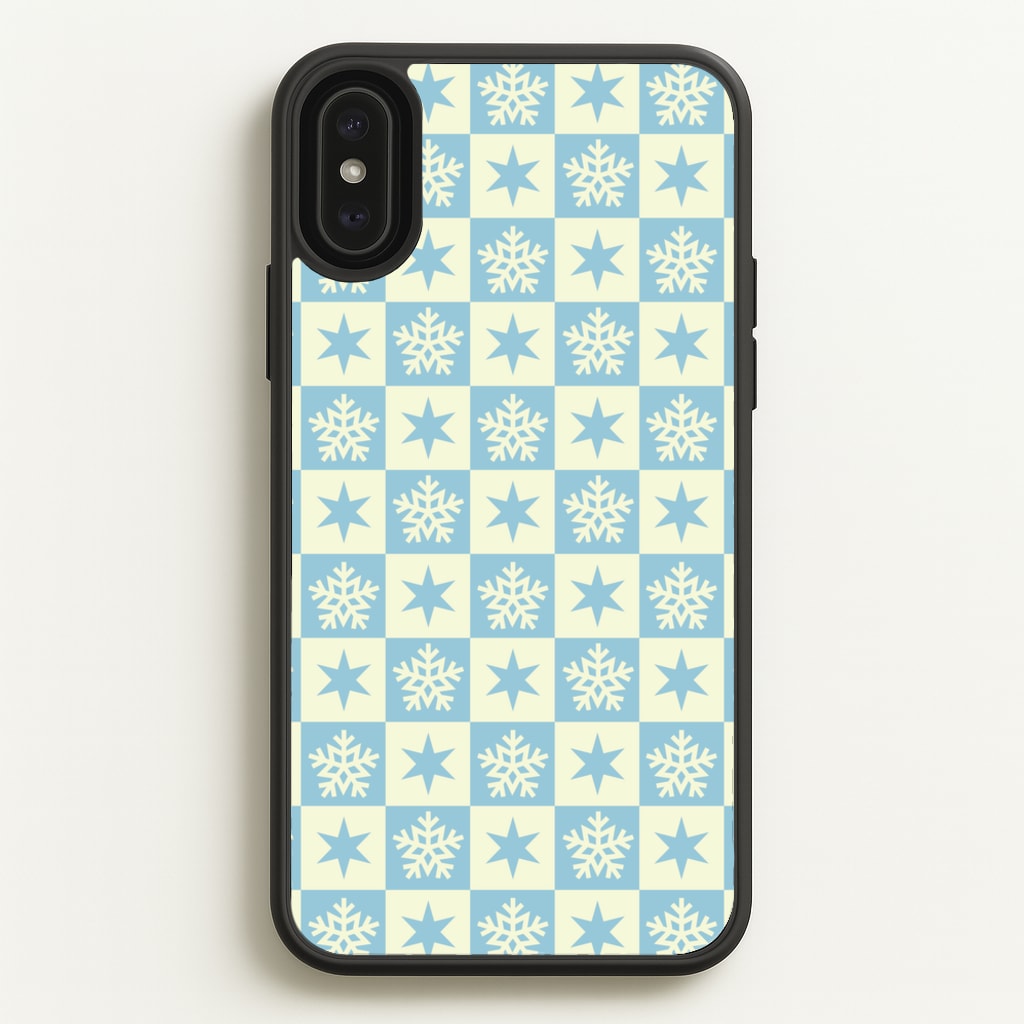 Snow And Star Pattern - Christmas Patterns Phone Case for iPhone XS Max