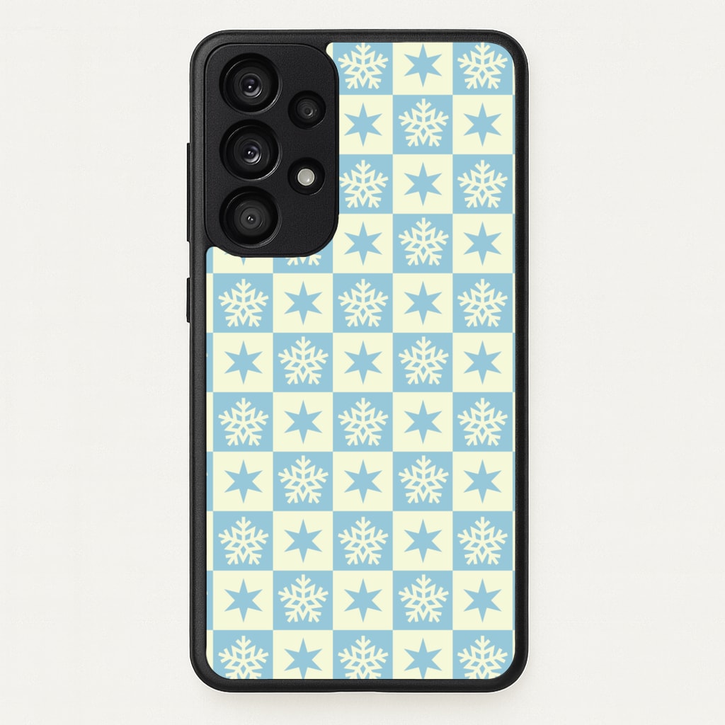 Snow And Star Pattern - Christmas Patterns Phone Case for Galaxy A53