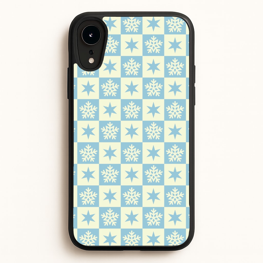 Snow And Star Pattern - Christmas Patterns Phone Case for iPhone XR
