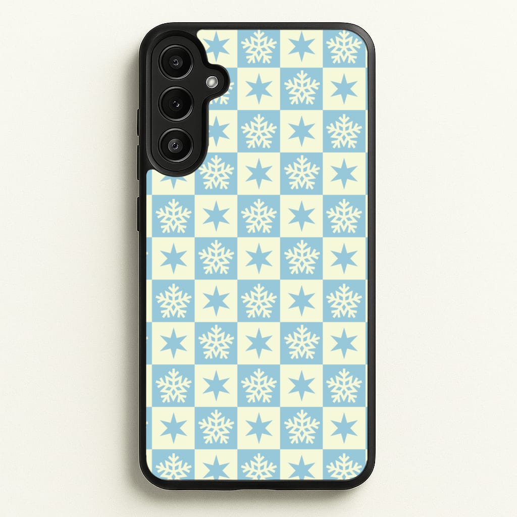 Snow And Star Pattern - Christmas Patterns Phone Case for Galaxy A36