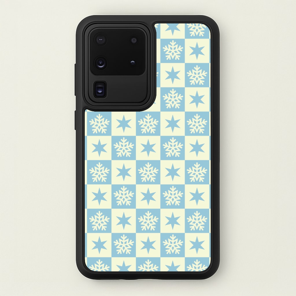Snow And Star Pattern - Christmas Patterns Phone Case for Galaxy S20 Ultra