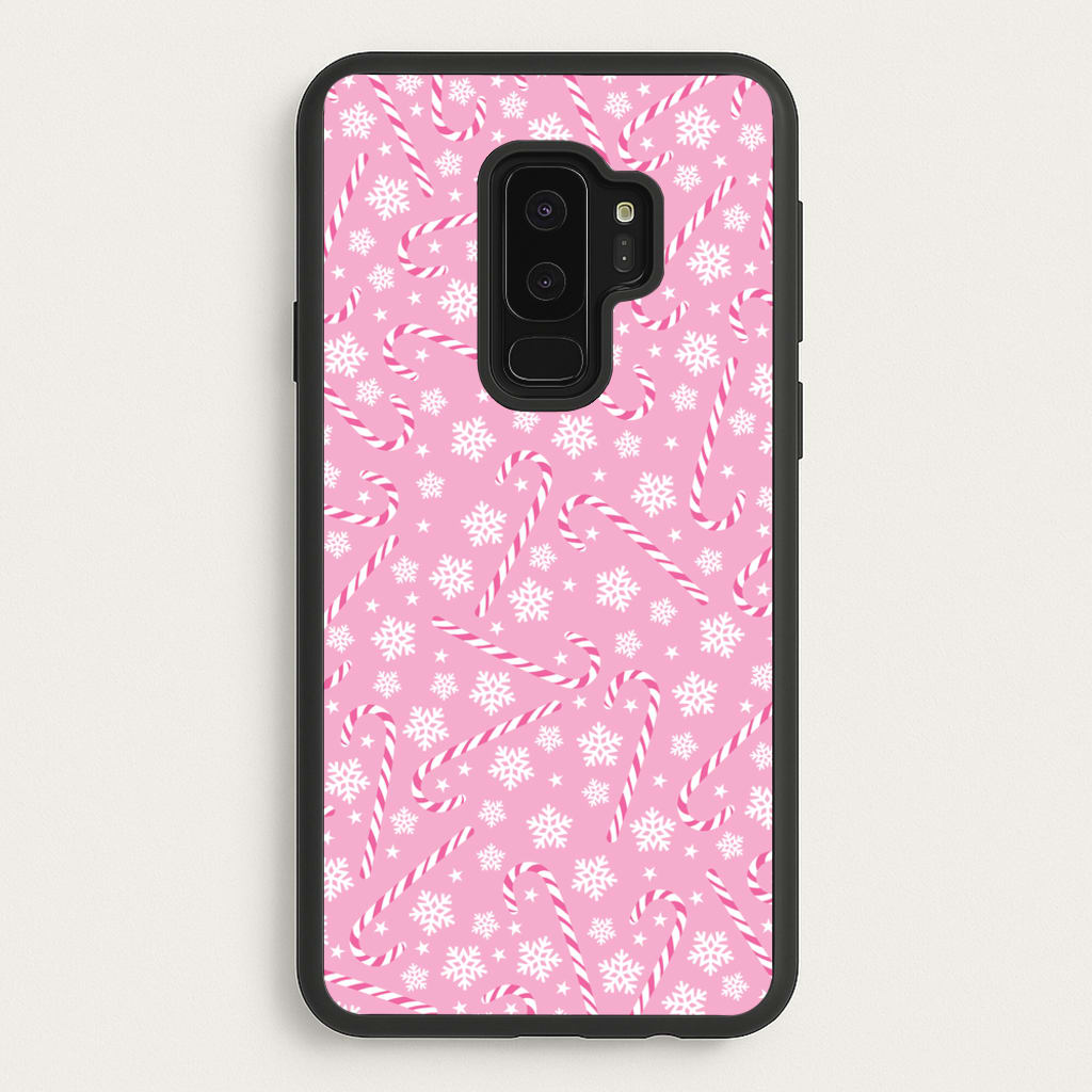 Candy Cane Pattern - Christmas Patterns Phone Case for Galaxy S9 Plus